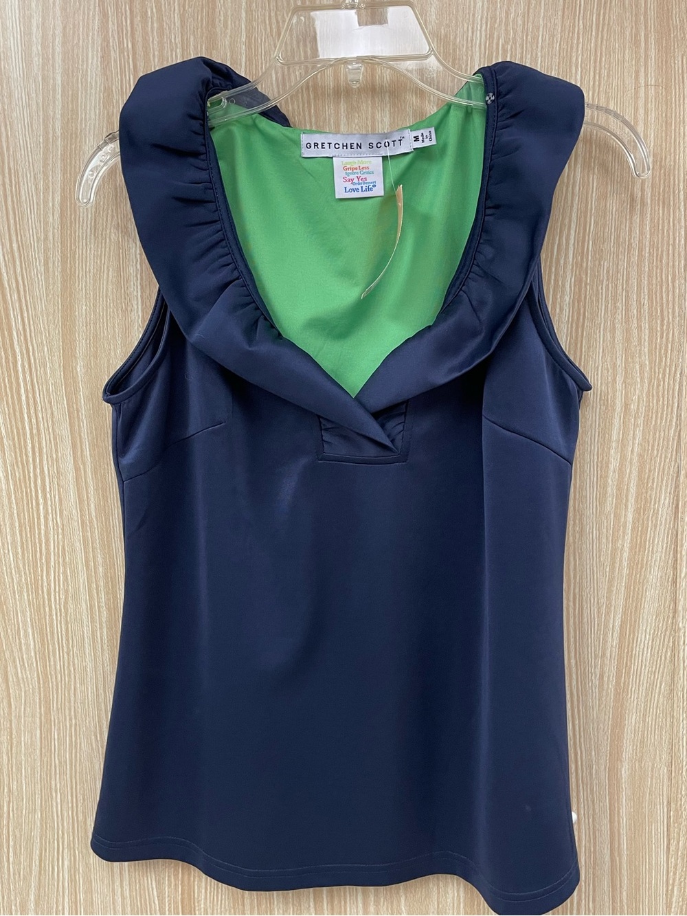 Gretchen Scott Navy Top Size Medium